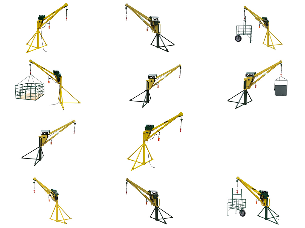 Mini grua tripé